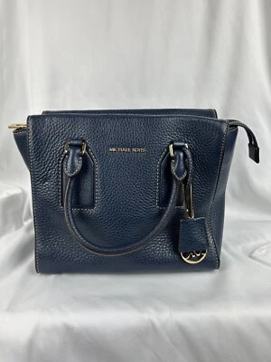 Michael Kors Selby Medium Satchel Navy Thick Pebble Leather - Image 1 of 4