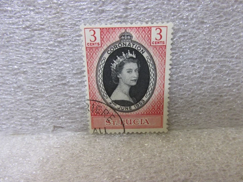 1953 ST. LUCIA CORONATION CANCELLED SCOTT #156 Cover