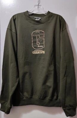 M&C Sportswear Men's Olive Green "Grandpa" Sweatshirt Size L - Image 1 of 2