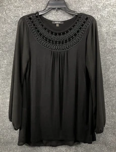 Camisa AUGUST SILK Para Mujer Talla S Manga Larga Mangas de Malla Crochet Espalda Blusa - Imagen 1 de 10