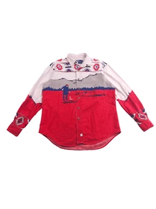 Polo Ralph Lauren Vintage 1992 Sportsman Ice Fishing Canoe Aztec Rare Shirt Size L - Bild 1 von 13