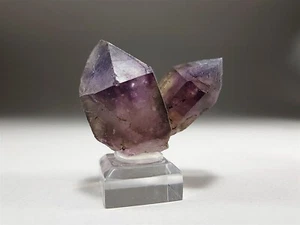 Smoky Amethyst Quartz Crystal Pair - Picture 1 of 6