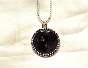 CUTE LITTLE BLACK KITTEN CAT ARTISAN CRAFTED ALTERED ART PENDANT AND NECKLACE - Picture 1 of 2