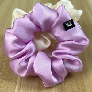 Mulberry Silk Hair Scrunchies Large Elastic Hair Ties Women Gum Bands 1 Pc - Picture 1 of 43