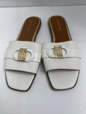 Сандалии на плоской подошве Tommy Hilfiger Pallavi |белые |женские размер 9 М | рекомендуемая розничная цена производителя 69,50 долл. США - Изображение 1 из 4