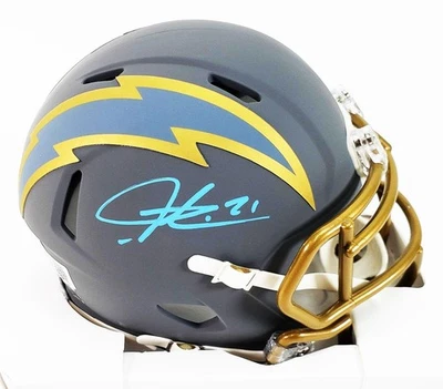 Ladainian Tomlinson Signed Autographed Chargers Slate Speed Mini Helmet Beckett - Image 1 of 3