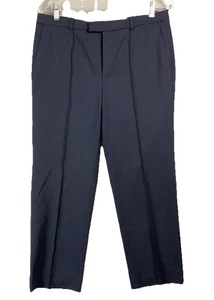 J.Crew Damen 8 Anzughosen Tollegno 1900 italienische Wolle marineblau kurz geschnitten plissiert luxuriös - Bild 1 von 9