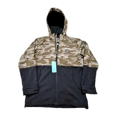 Chaqueta Neff Softshell Pequeña Negra Camuflaje Con Capucha Cremallera Exterior Nieve Invierno Foto 1 de 4