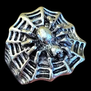 Herren Spinnennetz Biker Ring Edelstahl Größe 11,25 - Bild 1 von 5
