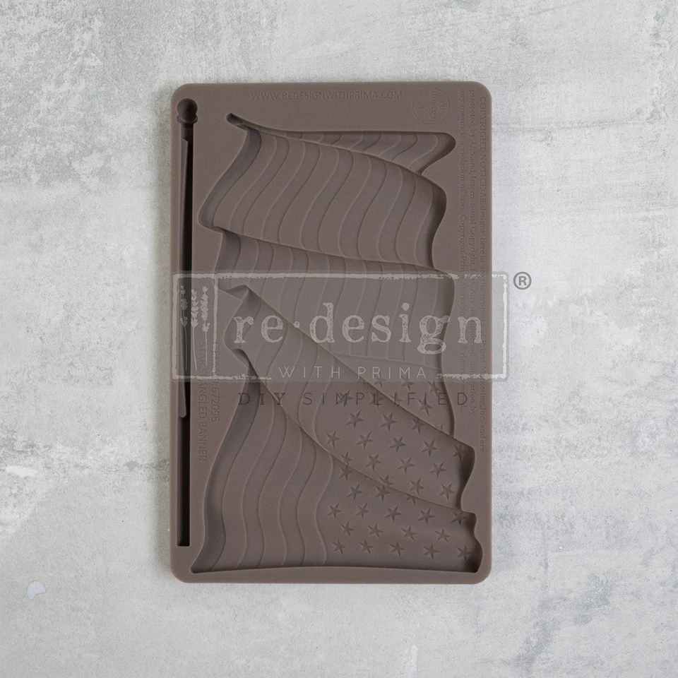 Prima Marketing Re-Design Mould 5"X8"X8mm-Star Spangled Banner - Image 1 of 1