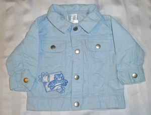 Cordjacke Baby Junge hellblau Größe 3/6 Monate 100% Baumwolle kleine Wunder - Bild 1 von 8
