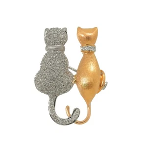 Broche colgante de diamantes de 0,65 quilates con tapa de oro blanco rosa 750 90294963 de 18 quilates PG WG - Imagen 1 de 7