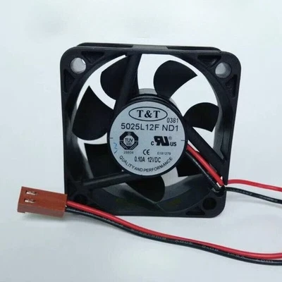 1 PCS T&T fan 5025L 12F ND1 DC12V 0.10A 50*50*25MM 2 wire cooling fan - Image 1 of 3