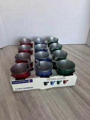 Luminarc Flashy Vasos Espresso 2.5 OZ Juego de 12 4 Ea Rojo, Verde, Azul Francia Foto 1 de 4