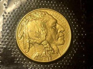 Moneda de oro 2007 $50,00 1 OZ cabeza india búfalo americano oro puro .9999 - Imagen 1 de 14