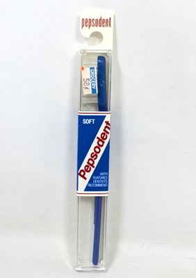 Nuevo cepillo de dientes vintage Lever Brothers Company Pepsodent cerdas de nailon suaves azul - Imagen 1 de 2