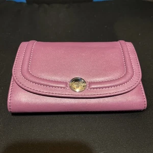 COACH BIFOLD MULTICOMPARTMENT SNAP WALLET MUTED PURPLE - Picture 1 of 8