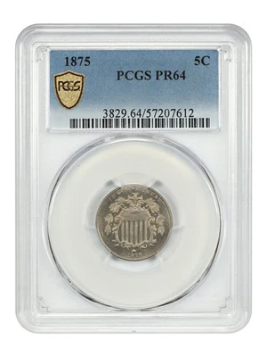 1875 5C PCGS PR64 - Shield Nickel - Scarce Proof - Image 1 of 4