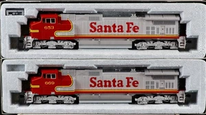 KATO HO GE C44-9W “DASH 9” 37-6156 Santa Fe #653 & 37-6157 #669 NEW! - Picture 1 of 3