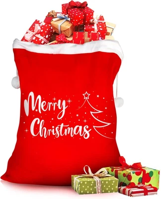 Рождественский Санта мешок, 43 X 27 дюймов Jumbo бархата Санта подарочные сумки с шнурком для - Изображение 1 из 4