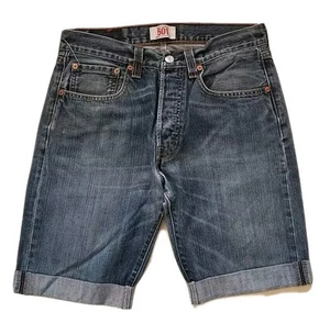 LEVIS 501 Shorts Cut Off Mid Blue Denim W 31 Vintage No 38 - Picture 1 of 9