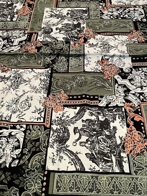 Cranston Print Works Cotton Fabric 70” x 56" W Schwartz Liebman Tex. Revolution - Image 1 of 4