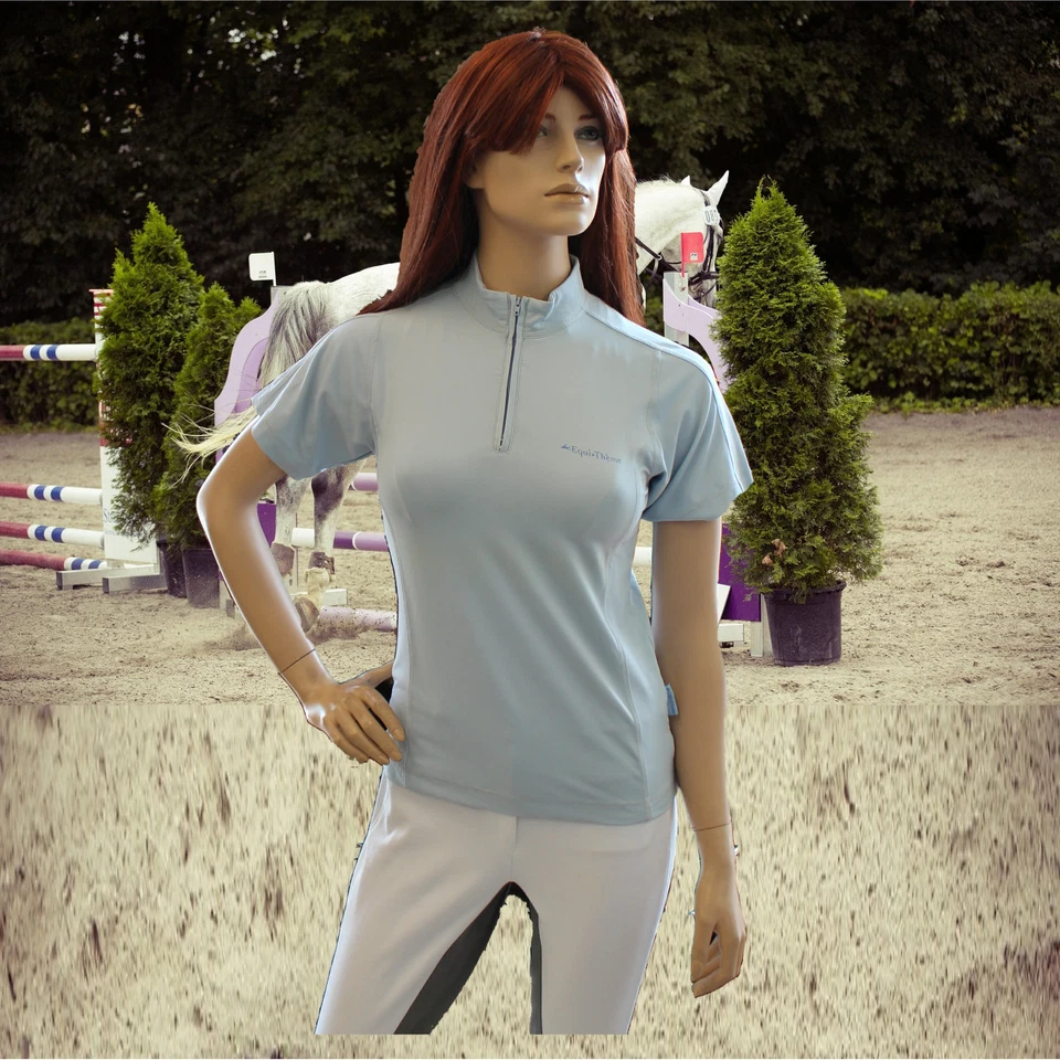 Turniershirt, Turnier Bluse, Competition Shirt, hellblau, Gr. M - Bild 1 von 1