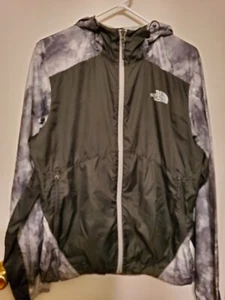 THE NORTH FACE WINDWALL grau weich Reißverschluss Logo Tasche Kapuze Windbreaker Jacke Sm - Bild 1 von 6