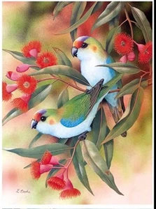 5D Diamante Púrpura Corona Loriquito Arte Kit Pintura Bordado Regalo 34 x 25 cm - Imagen 1 de 4