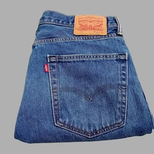 Levis 751 Jeans Mens W 36 L 30 Blue Regular Straight 90s - Picture 1 of 23