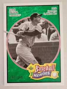STAN MUSIAL 2005 UPPER DECK BASEBALL HEROES #72 GREEN PARALLEL #181/199 - Picture 1 of 2