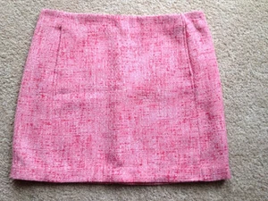 Gonna donna Joe Fresh taglia 12 rosa/bianco lunghezza ginocchio completamente foderata - Foto 1 di 6