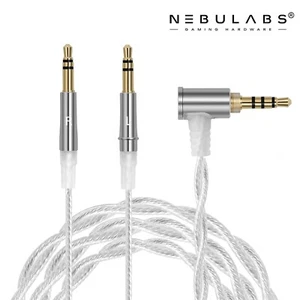 HIFIMAN HE400S HE-400i (2.5mm to Dual 3.5mm) Silver Copper 6N OCC Version - 4ft - Picture 1 of 4