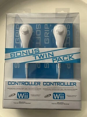 Wii Nunchuck Controllers Bonus Twin Pack Set 2008 Video Game Controller Pack - Image 1 of 2