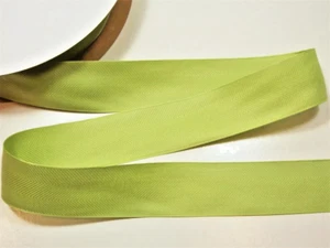 Offray Lemongrass Green Herringbone Twill Tape Ribbon 1 1/2" wide x 10 yards B8 - Picture 1 of 5
