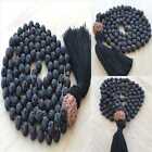 6Mm Volcanic Stone Vajra Bodhi 108 Beads Knot Mala Necklace Women Peace Fashion