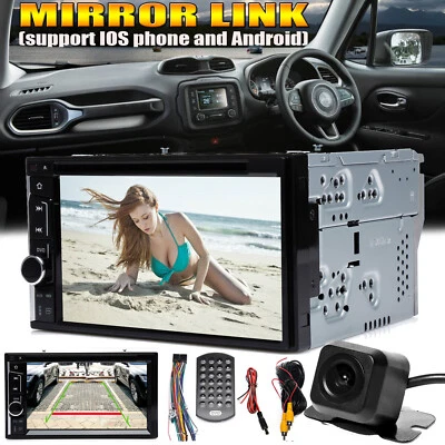 For JEEP CHRYSLER DODGE Car CD DVD Touchscreen Radio Stereo Mirror Player+Camera - Image 1 of 4