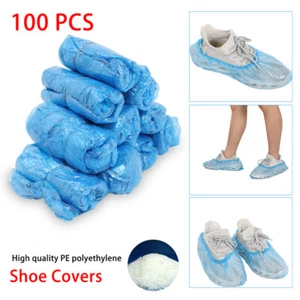 100 Packs Shoe Covers Disposable Waterproof Slip Resistant Non-Slip Protectors - Picture 1 of 12