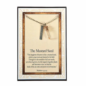 Mustard Seed Necklaces With Card, Jewelry, 12 Pieces - Picture 1 of 2