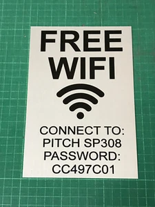 Personalised Free WIFI Cafe Pub Bar Hotel Business Metal Door Wall Sign Custom - Picture 1 of 11