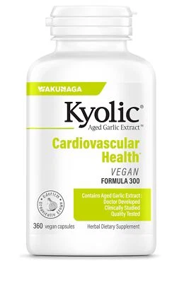 Suplemento de salud cardiovascular Kyolic extracto de ajo envejecido 360 cápsulas veganas Foto 1 de 4