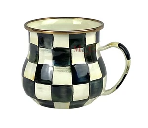 MacKenzie Childs 1995 Vintage Victoria & Richard Courtly Check Mug - Picture 1 of 7