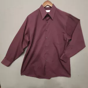 Van Heusen Mens Purple Stripe Wrinkle Free Button Up Long Sleeve Shirt Size XL - Picture 1 of 7