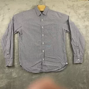 J Crew Shirt Mens M (15-15 1/2) Blue White Stripes Casual Long Sleeve Button Up - Picture 1 of 6