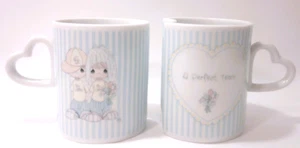 Vintage 1988 Precious Moments Tassen A Perfect Team Hochzeitspaar verschachtelt Japan - Bild 1 von 7