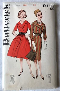 Vtg Butterick 9169 Misses Size 14 Bust 34 Shirtdress Pattern - Cut But Complete - Picture 1 of 2