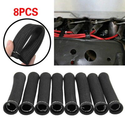 2500° 6" Spark Plug Wire Boots Protector Sleeve Heat Shield Cover 8 Pcs - Image 1 of 4