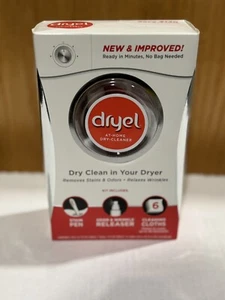Dryel At-Home Trockenreinigungsset 6 Reinigungstücher Faltenfrei Fleckenstift Neu - Bild 1 von 5