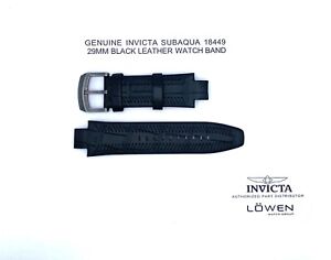 Authentic Invicta Subaqua 18449 Black Leather 29MM Watch Band