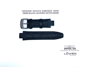 Authentic Invicta Subaqua 18449 Black Leather 29MM Watch Band - Picture 1 of 3